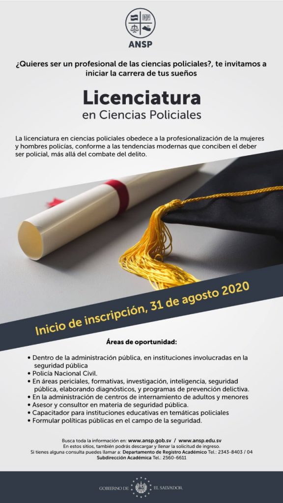 LICENCIATURA CIENCIAS POLICIALES info